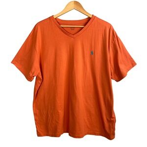 Polo Ralph Lauren V Neck T Shirt Mens XXL Old Money Preppy Normcore Pony Logo